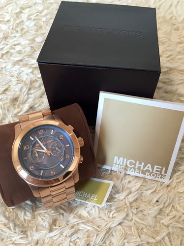 Relógio Michael Kors Mk8358 Rose Azul Original Completo Cor do fundo Azul-turquesa