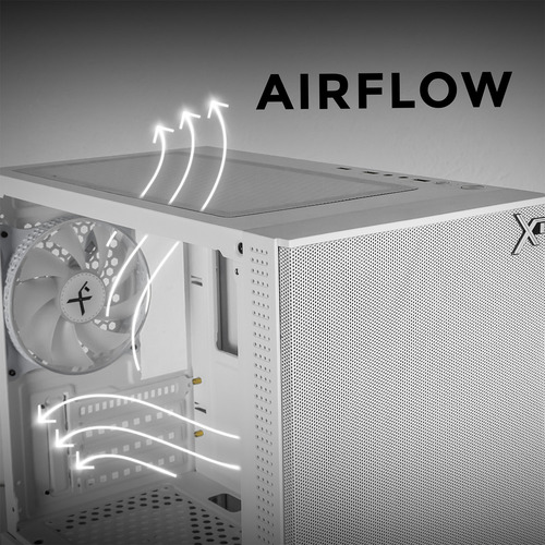 Gabinete Gamer Xtreme Pc Gaming Sonic Comic Edition Mini Torre Micro Atx 3 Fan Argb Mesh Cristal Templado