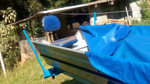 Barco Alumínio 6 Mts Motor 14hp E Carreta Rodoviária