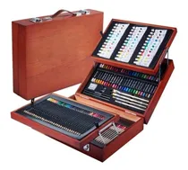 Comprar Set Arte De Lujo 168 Piezas Estuche De Madera Para Niños