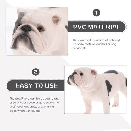 Ornamentos De Animais Reais Simulados Em Pvc De Bulldogs Ani