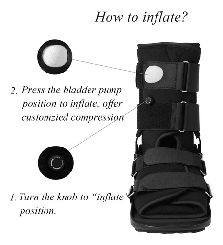 Walker Boot, Fracture Boot Para Pie Y Tobillo Talla S