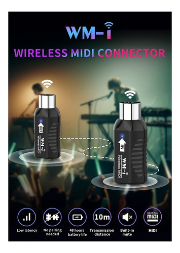 * Sistema De Guitarra Inalámbrico Midi Recargable Y