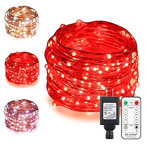 Luces De Hadas Led De Doble Color Erchen, 20m 200 Leds ...