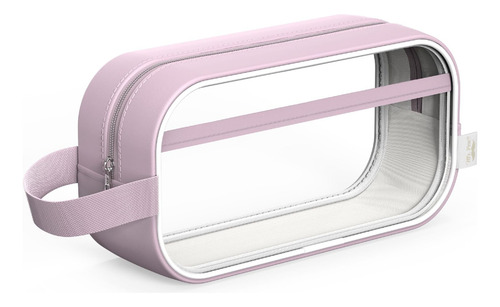 Bolsa Transparente Rosa Para Lápices Y Maquillaje Infantil