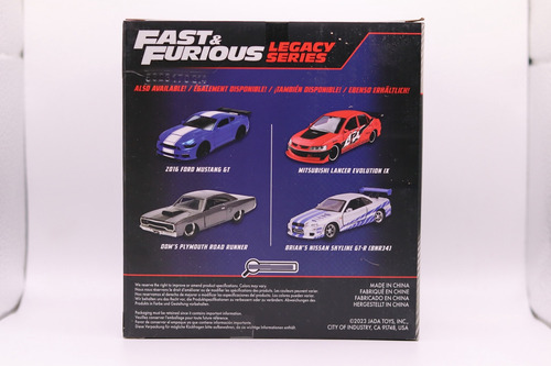 Ford Mustang Y Playmouth Escala 1:32 De Rápidos Y Furiosos Color Gris