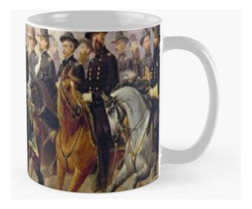 Taza Guerra Civil Estadounidense - General Grant Y Sus Gener