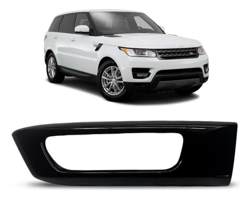 Moldura Milha Auxiliar Range Rover Sport 2014 A 2018 Preto