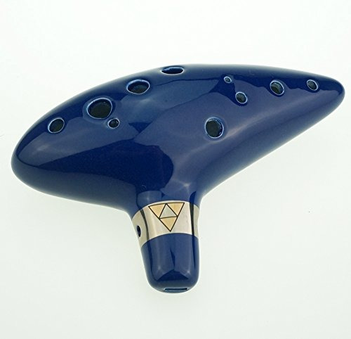 12 Hole Zelda Ocarina From Legend Of Zelda,dark Blue,a Beaut