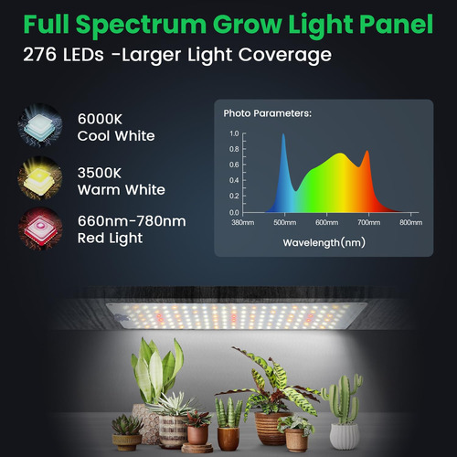 Grow Lights Garpsen 276 Led De Espectro Completo, 24 W, Para