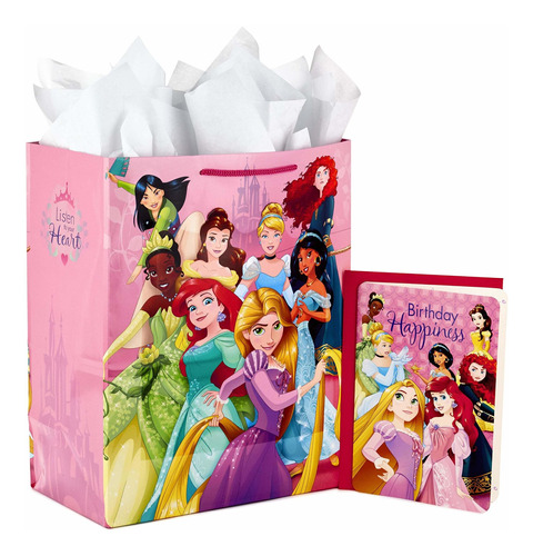 Bolsa De Regalo Grande De Princesas Disney De 13 Con Ta...