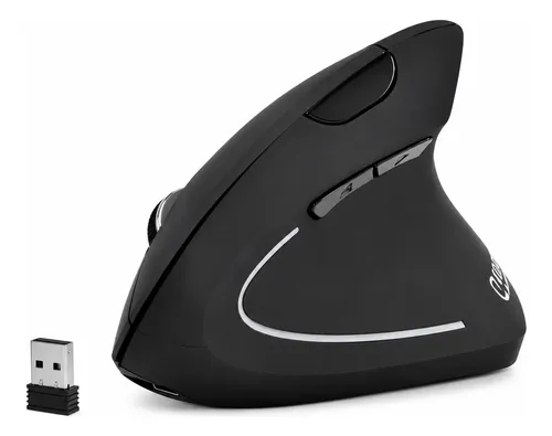 Mouse Vertical Ergonomico Sem Fio 2400dpi Recarregavel Preto