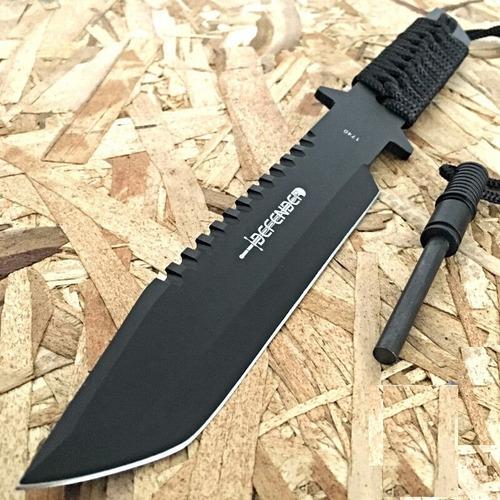 Cuchillos 28cm Encordado Supervivencia + Chispero