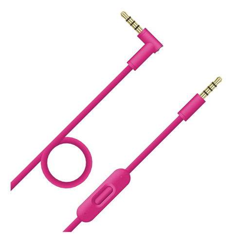 6 Reemplazo De Auriculares Cable Aux Profesional Rosado