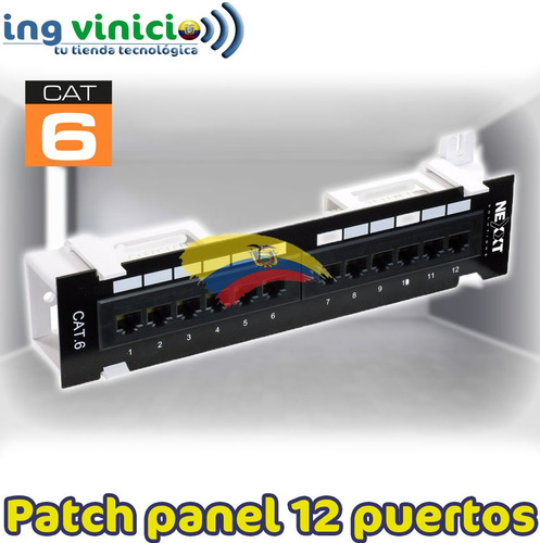 Patch Panel De Pared Nexxt Cat6 12 Puertos Red De Casa Ofici