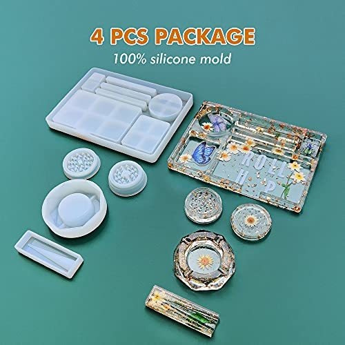 Moldes De Silicona Para Resina - Rolling Tray, Picador, Hold