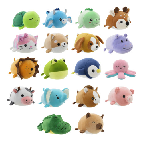 Mini Peluche Animales Kawaii 15cm Smoochy Pals Suaves Regalo Pulpo