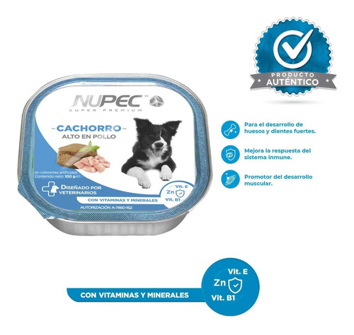 Imagen 2 de 3 de Nupec Cachorro Alimento Húmedo Cluster De 4 Latas De 100gr