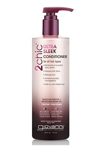 Giovanni 2chic Ultra-sleek Conditioner, 24 Oz. - Brazilian P