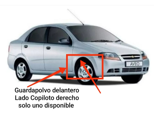 Guardapolvo Delantero Copiloto Chevrolet Aveo 04/10 9654972