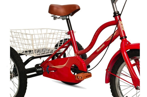 Triciclo Infantil Rodada 16 Santorini Color Rojo