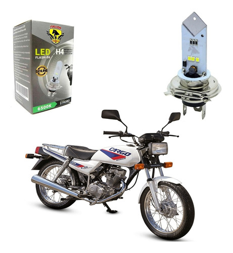 Lampada Led H4 Stallion Honda Cg 125 Cargo Ks 6500k 1998