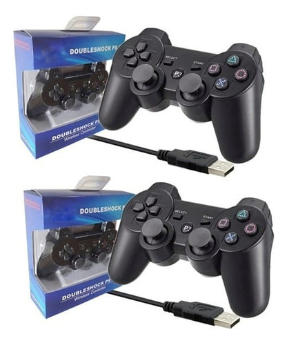 Pack 2 Control Joystick Compatible Ps3 / Play 3 Bluetooth