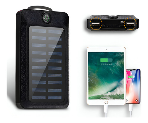Banco De Energia Solar 20000mah Cargador Solar Portatil