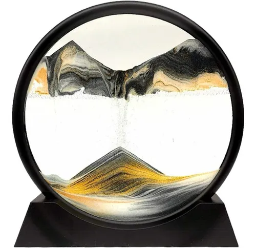 Reloj De Arena En Movimiento Paisaje 3d Decoración