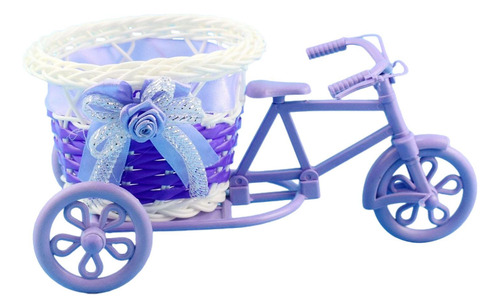 Cesta De Flores Bicicleta Decoración De Flores Violeta