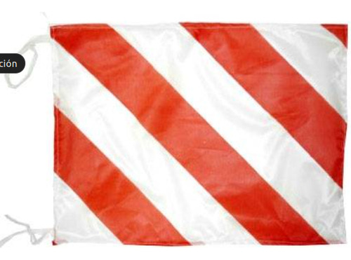 Bandera De Tela Cebrada Roja Y Blanca 70 X 50 Cm