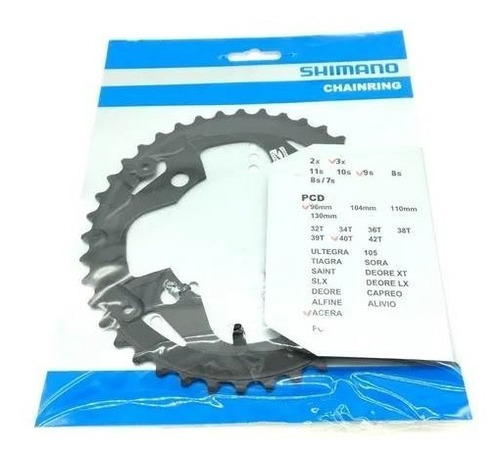 Coroa Shimano Acera Fc-m3000 Preta - 40 Dentes