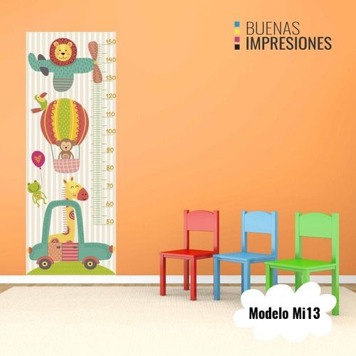 Imagen 6 de 10 de Vinilos Decorativos Medidores Infantiles Animales, Buho