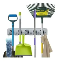 Comprar Organizador Soporte Cuelga Porta Escobas Ganchos Escobero X5