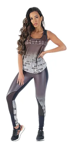 Conjunto Fitness Academia Feminino Calça Legging e Top Conjunto Academia  Legging Academia Roupa Academia Academia Roupa Feminino Moda Fitness  Conjunto Yoga