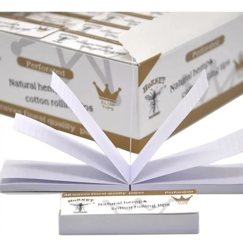 Caja De Tips De Carton Hornet 50 Libritos Blanco