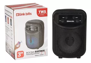 Bocina Inalámbrica Portátil Bluetooth Radio Fm Tws Usb Sd Color Negro