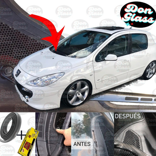 Kit Repara Burlete Caucho Rejilla De Parabrisas Peugeot 307 