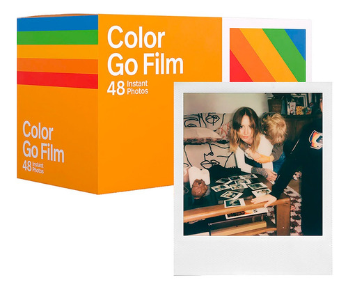 Pacote Filme Polaroid Go Color Moldura Branca Com 48 Fotos Cor Colorida