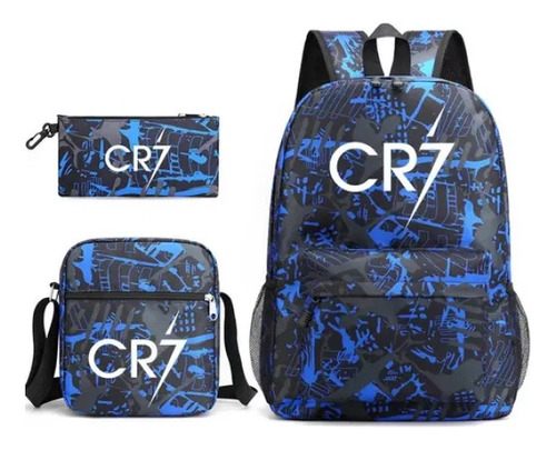 2023 New 3 Piezas Mochilas De Cristiano Ronaldo 7 Kit De