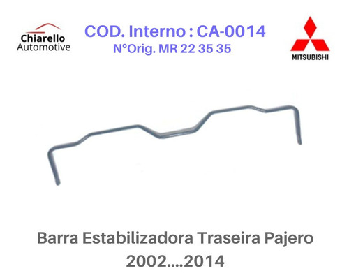 Barra Estabilizadora Trazeira Mitsubishi Pajero Tr4