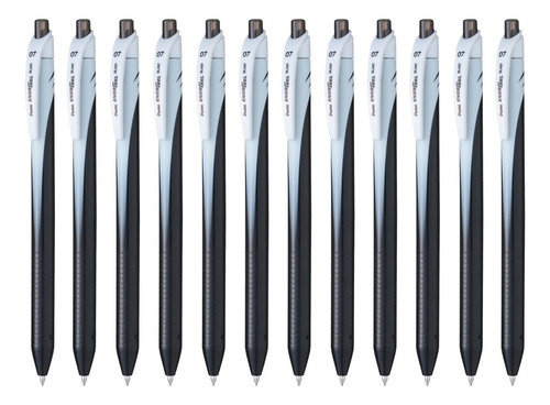 Bolígrafos Retráctiles Pentel Energel Bl437 0.7mm 12 Piezas Color De La Tinta Negro