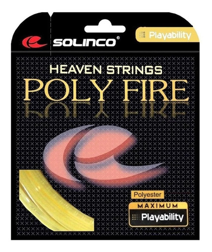Set Individual Cuerda Tenis Solinco Poly Fire 1,25 +c