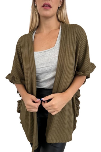 Imagen 1 de 8 de Saco Mujer Jorgelina Arza Modelo Amapola De Lanilla Morley