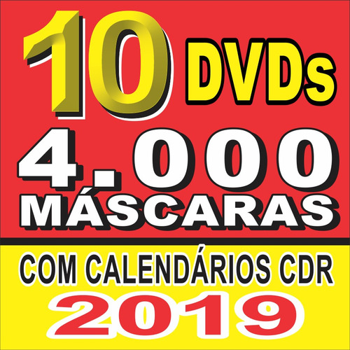 10 Dvds +4.000 Máscaras Digitais Agora C/ Calendarios 2019