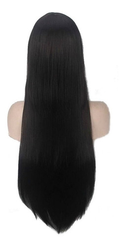 Peruca Lisa Com Franja 65cm Orgânica Igual Cabelo Humano