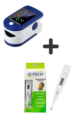Termômetro Digital G-Tech TH1027 e Oxímetro Digital De Dedo Pulse