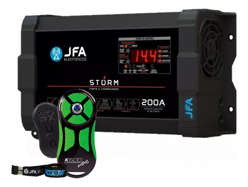 Kit Jfa Fonte Automotiva + Controle Longa 200a Storm + K600