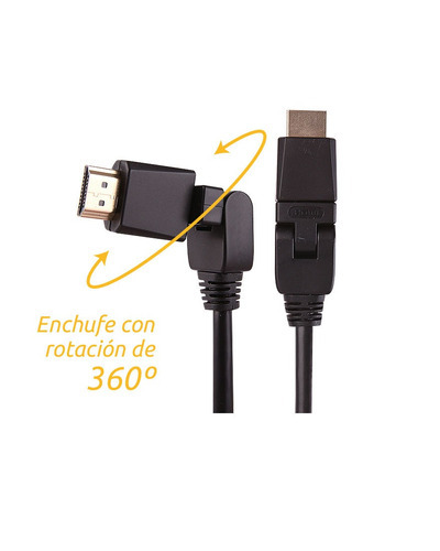 Cable Hdmi 1.8 Metros Pin 360º 3d 4k 1.4 Full Hd Tv Smart