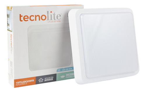 Lampara Sobreponer Techo Blanco 15w Luz Día 15ptlledc65mvb